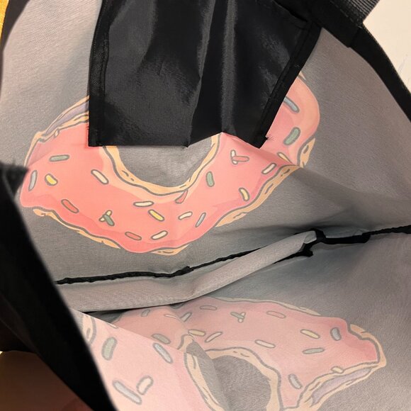 Pink Sprinkles Donut Mouse Pad 9" & Extra Large Tote Bag 20" x 15" Set New - Picture 5 of 5